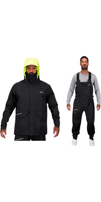2026 Zhik Mens OFS600 Offshore Cruising Jacket & OFS700 Salopettes Sailing Suit ZMOFS600JASCS - Black